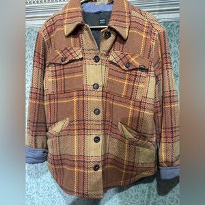 Cute Prana Multicolor Plaid Thick Shacket/Jacket
